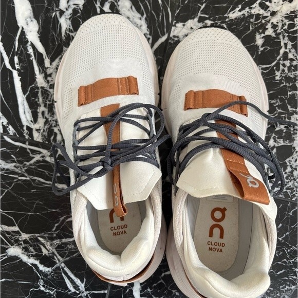 ON Running Couldnova Sneakers in White Pearl  7 - Picture 3 of 16